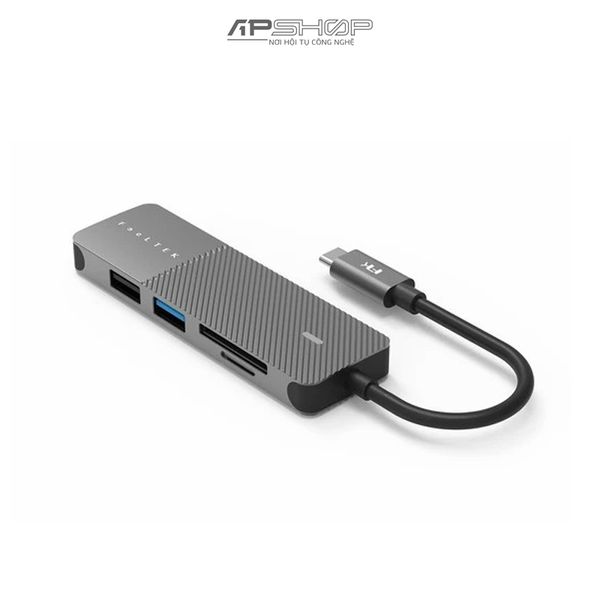 HUB chuyển đổi Feeltek HCM005AP2F 5 in 1 | 1 USB A 3.0 | 1 USB A 2.0 | 1 HDMI 4K 30Hz | 1 cổng đọc thẻ nhớ SD | 1 cổng đọc thẻ nhớ MicroSD