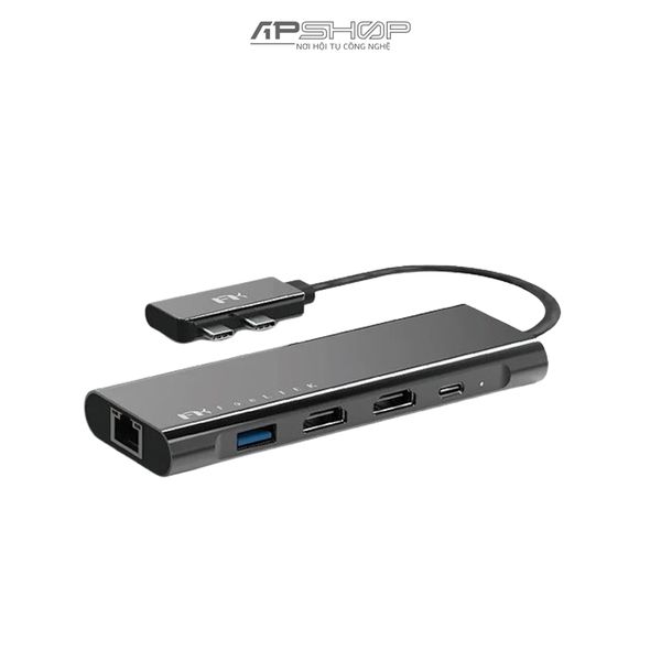 HUB chuyển đổi Feeltek HCM009AP2F 9 in 1 | 2 USB A 3.0 | 1 USB C | 2 HDMI 4K 60Hz | 1 cổng đọc thẻ nhớ SD | 1 cổng đọc thẻ nhớ MicroSD | 1 RJ45