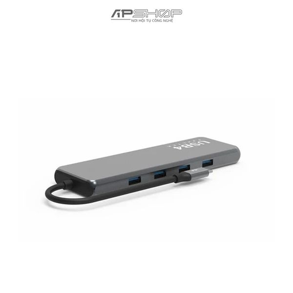 HUB chuyển đổi Feeltek HCM010AP2F 10 in 1 | 2 USB A 3.1 | 2 USB A 3.0 | 1 USB C | 2 HDMI 8k 30Hz, 4K 30Hz | 1 RJ45