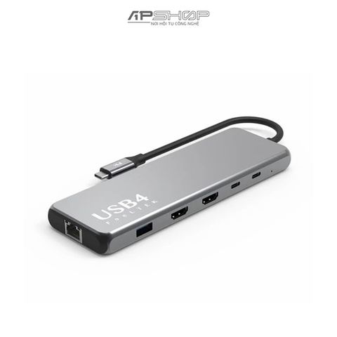 HUB chuyển đổi Feeltek HCM010AP2F 10 in 1 | 2 USB A 3.1 | 2 USB A 3.0 | 1 USB C | 2 HDMI 8k 30Hz, 4K 30Hz | 1 RJ45