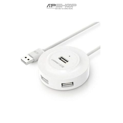 Hub Ugreen USB A 2.0 20270 | CR106 White | 4 Port USB 2.0 | Chính hãng