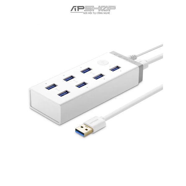 Hub Ugreen USB A White 1M CR116 | 7 Port USB 3.0 | Chính hãng
