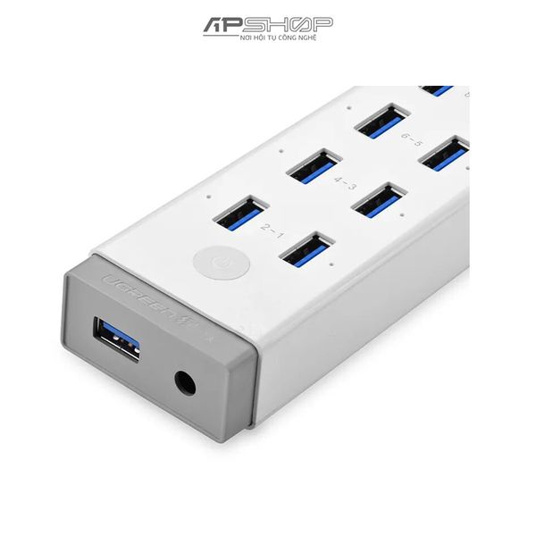 Hub Ugreen USB A White 1M CR117 | 10 Port USB 3.0 | Chính hãng