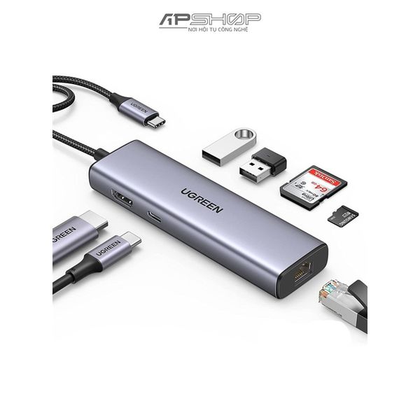 Hub Ugreen USB C 90568 | 7 in 1 4K 30Hz | Chính hãng