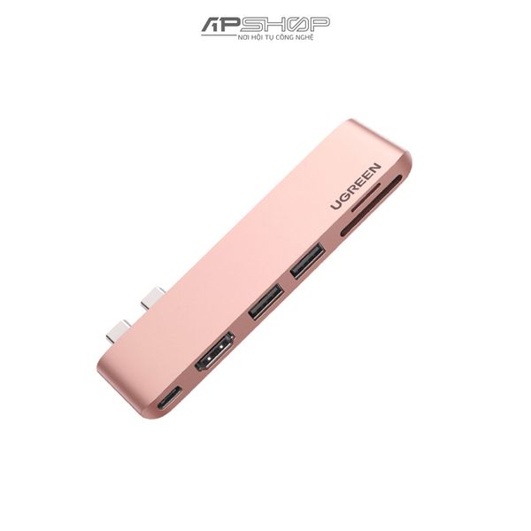 Hub Ugreen USB C Rose Gold 90288 | 6 in 1 4K*2K 30Hz | Chính hãng