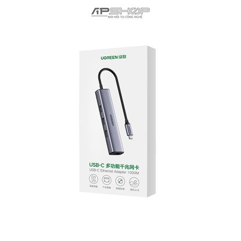 Hub Ugreen USB-C to LAN 100/1000Mbps + 3 USB 3.0 | Chính hãng