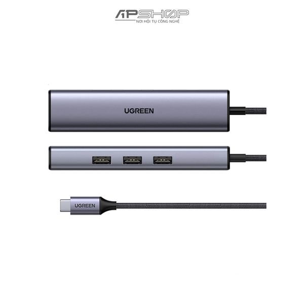 Hub Ugreen USB-C to LAN 100/1000Mbps + 3 USB 3.0 | Chính hãng