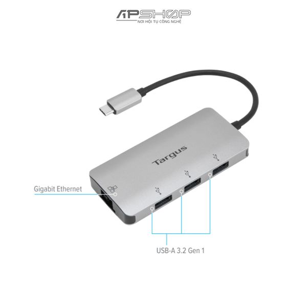 Hub USB C Ethernet Adapter with 3x USB-A Ports Targus