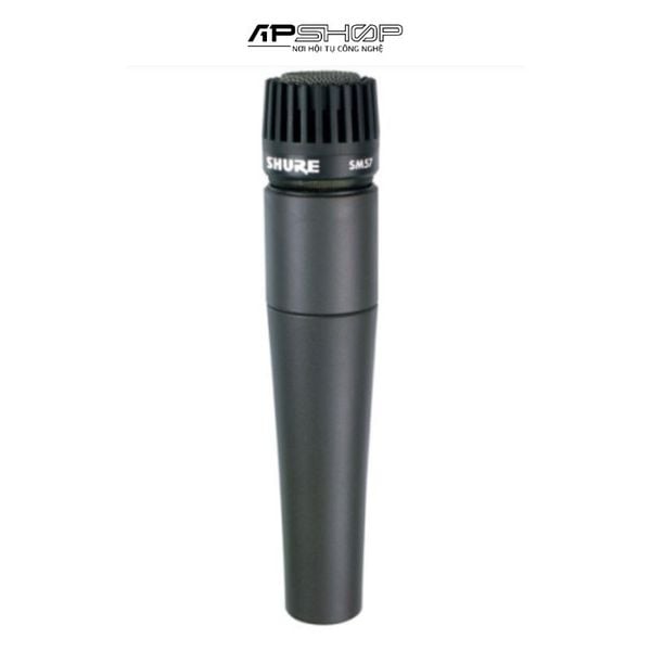 Micro thu âm nhạc cụ dynamic cardioid Shure SM57 màu đen, 3 pin XLR