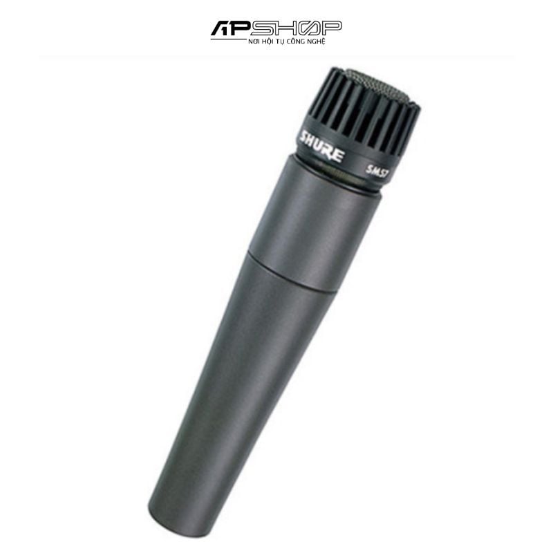 Micro thu âm nhạc cụ dynamic cardioid Shure SM57 màu đen, 3 pin XLR