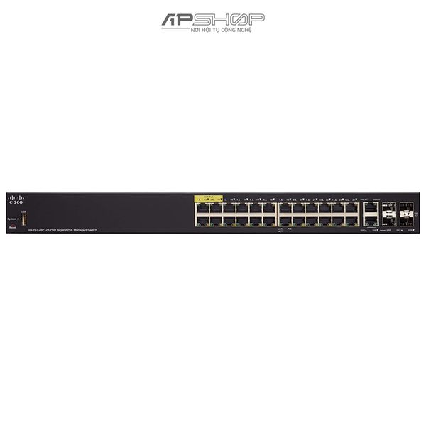 Switch Cisco SG350 24Port PoE+ (support 60W PoE Port) Chính hãng