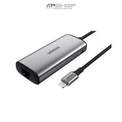 Bộ Chuyển Đổi UGREEN Lightning Male to RJ45 Gigabit Ethernet Interface + Lightning Connector Ethernet Adapter 70958