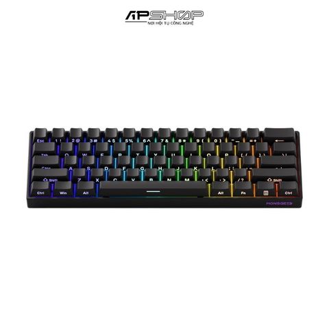 Bàn phím cơ MonsGeek FUN60 Pro SP Black Glare Magnetic Switches Tri-Mode