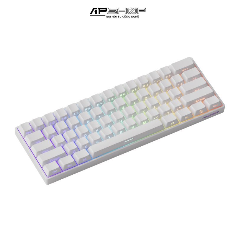 Bàn phím cơ MonsGeek FUN60 Pro SP White Glare Magnetic Switches Tri-Mode