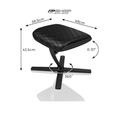 Kê chân ghế Noblechairs Footrest PU Black | Chính hãng
