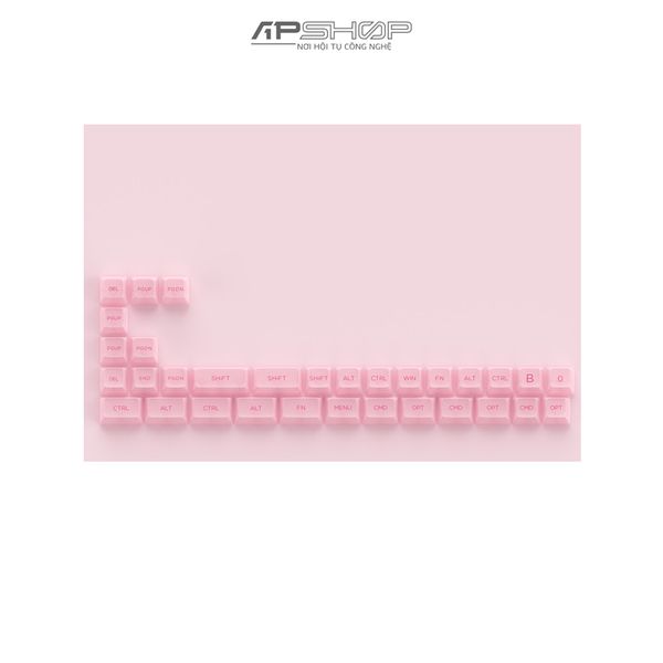 Keycap AKKO Clear Pink Printed Characters ASA profile | Chính hãng