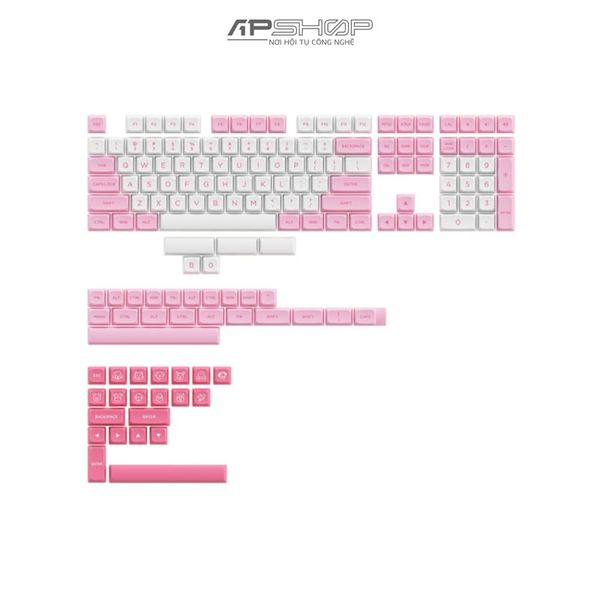 Keycap AKKO Prunus Lannesiana PBT Double-Shot ASA Low profile | Chính hãng