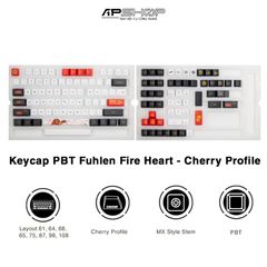 Keycap PBT Fuhlen Cherry FIREHEART | Cherry Profile