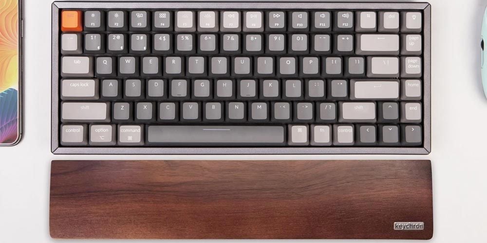 Kê tay bàn phím Keychron K2 Walnut Wood Palm Rest