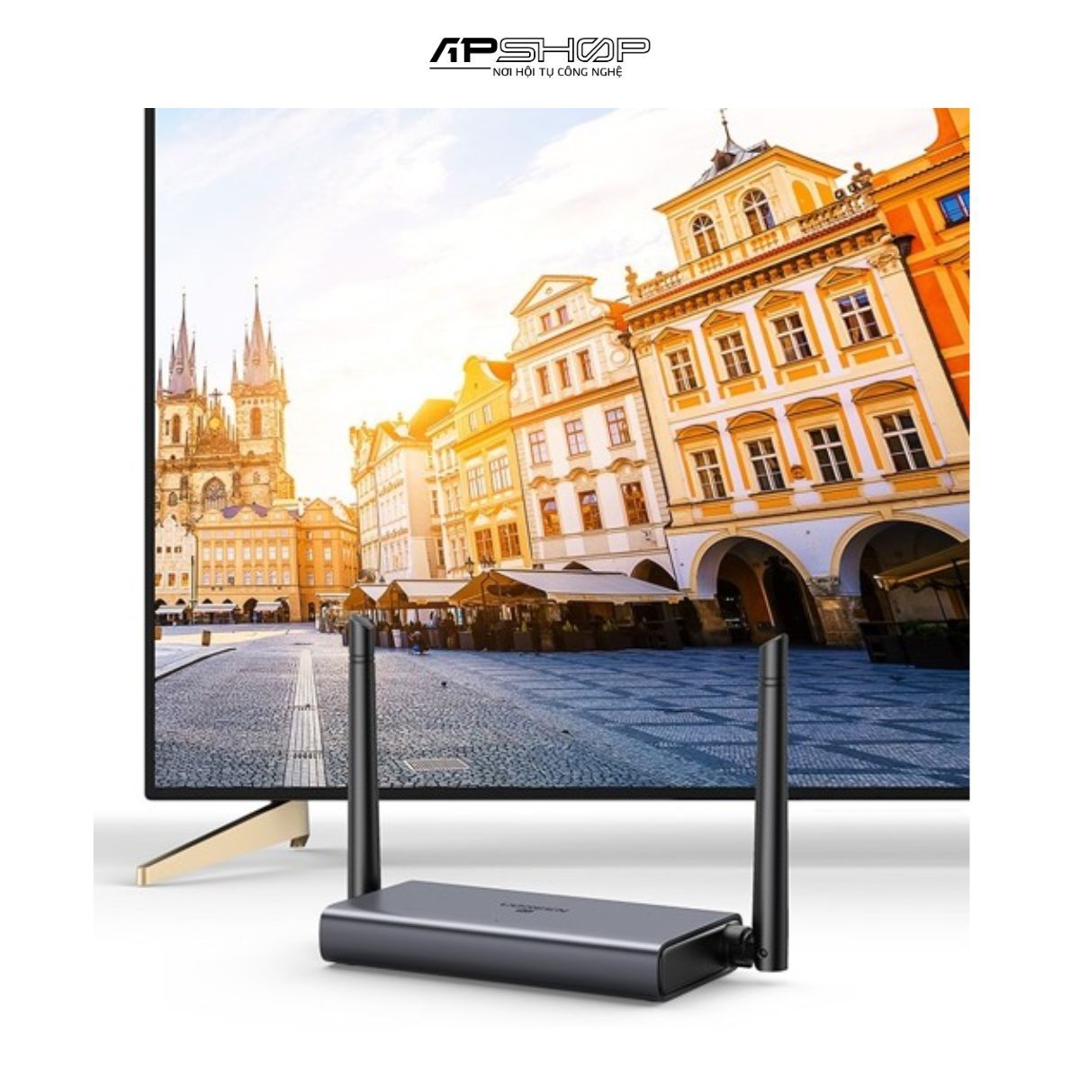 Bộ phát nhận tín hiệu HDMI+VGA không dây 50m 1080p@60hz sóng 5Ghz Ugreen 50633A cao cấp (vỏ nhôm)