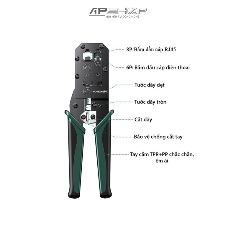 Kìm bấm mạng UGREEN Crimping Tool NW136 | Chính hãng