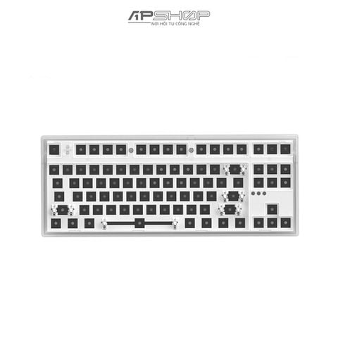 Kit Bàn phím FL Esport K210 MK870 3 Mode Transparent White Hotswap RGB | Chính hãng