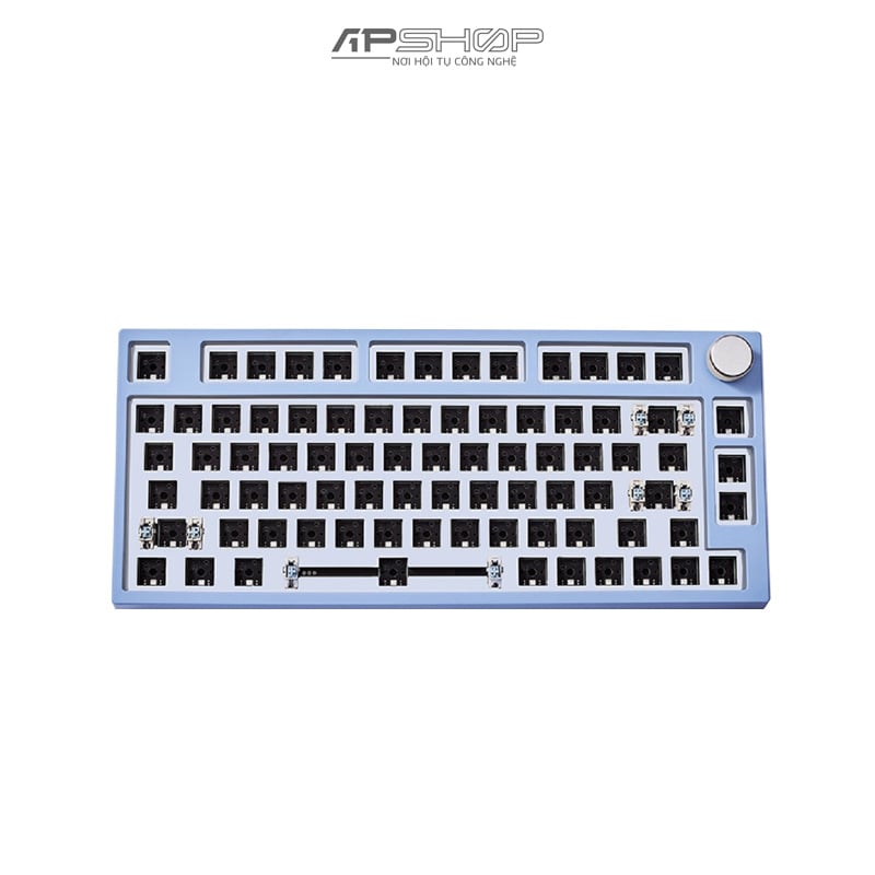 Kit Bàn phím Keydous NJ80 AP Blue Case Steel Plate 3 Mode Bluetooth + Wireless | Chính hãng