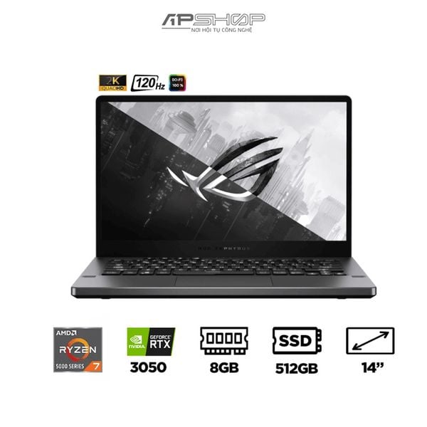 Laptop ASUS ROG Zephyrus G14 GA401QC K2199W Gray Ryzen 7 Gen5 | Chính hãng