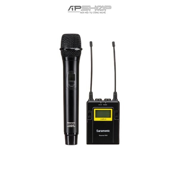 Micro cầm tay không dây có chức năng phát song tần số UHF Saramonic UWMIC9 HU9 | Chính hãng