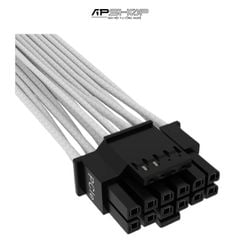 Dây cáp nguồn Corsair Premium Individually Sleeved 12+4pin PCIe Gen 5 12VHPWR 600W cable, Type 4, White | Chính hãng