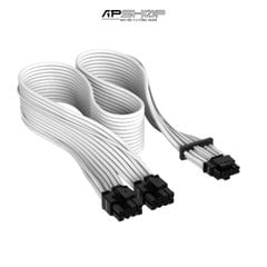 Dây cáp nguồn Corsair Premium Individually Sleeved 12+4pin PCIe Gen 5 12VHPWR 600W cable, Type 4, White | Chính hãng