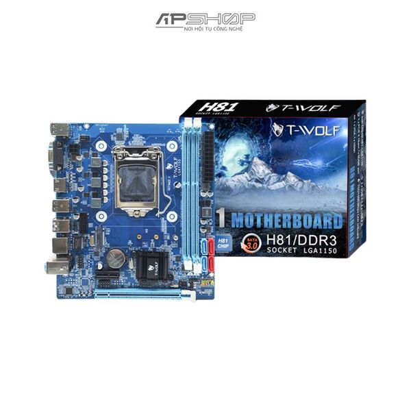 Mainboard máy tính hiệu T-Wolf H81 | Socket LGA1150 | Chính hãng