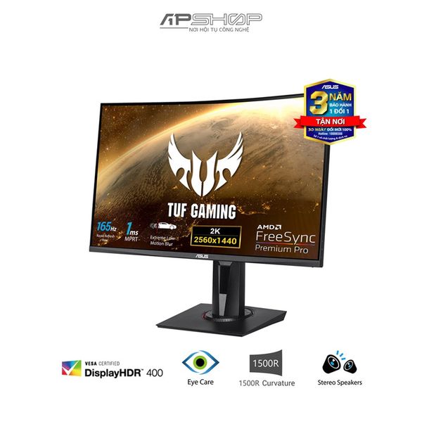 Màn hình ASUS TUF VG27WQ 27” QHD 2K VA 165Hz | Chính hãng