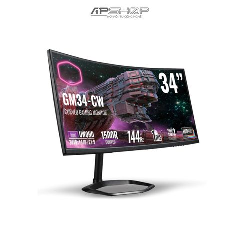 Màn hình CoolerMaster GM34-CW OC 165Hz Cong | Chính hãng