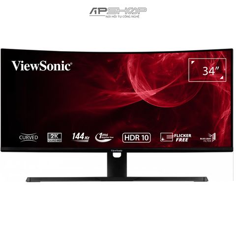 Màn hình Viewsonic VX3418-2KPC 34" VA 144Hz Cong 1500R | Màn hình chuyên Game | Chính hãng