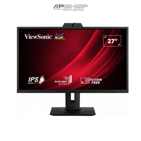 Màn hình Viewsonic VG2740V 27" IPS Full HD 60Hz tích hợp Webcam | Micro | Loa | Chính hãng