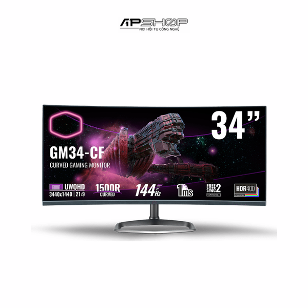 Màn hình CoolerMaster GM34-CW - 144Hz cong