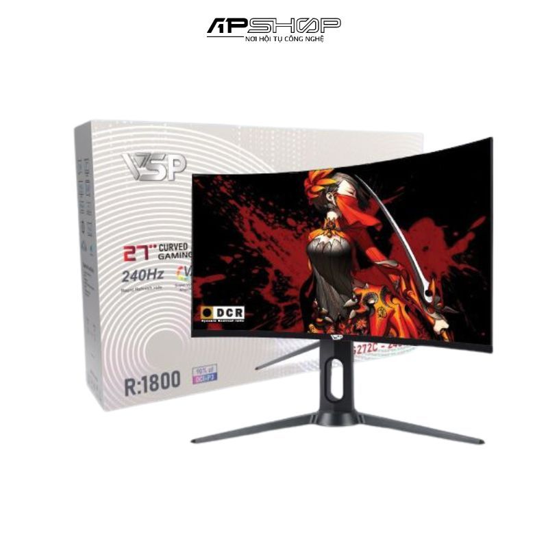 Màn hình VSP VG272C-240H 27" Cong R1800 240Hz (Xoay 180 độ)