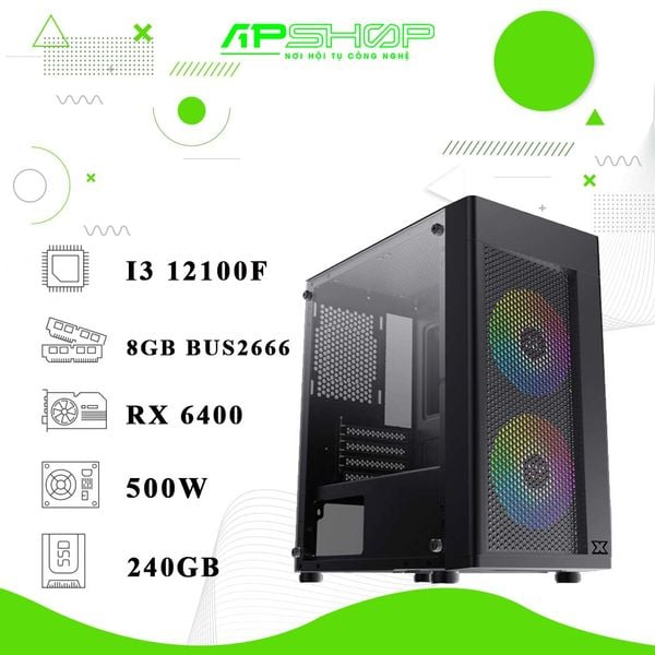 Máy tính APS RX 6400 i3 12100F Gen 12 | Chính hãng