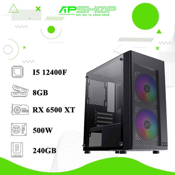 Máy tính APS RX 6500 XT i5 12400F Gen 12 | Chính hãng