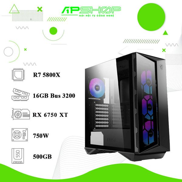 Máy tính APS RX 6750 XT R7 5800X Gen 5 | Chính hãng