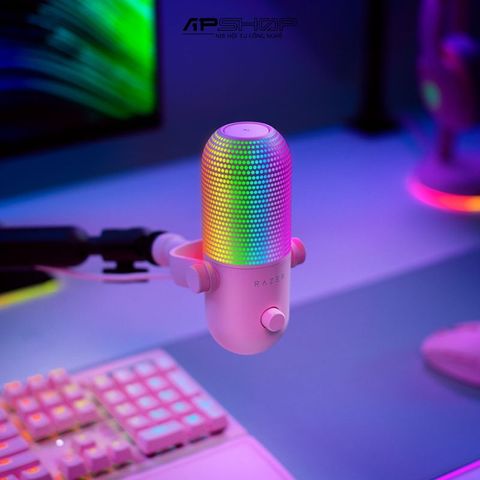 Micro Cho Streamer Hiệu Razer Seiren V3 Chroma Quartz | Chính hãng