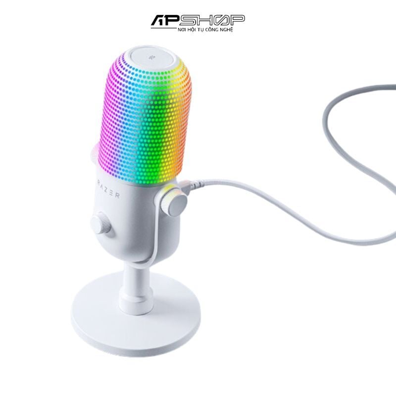 Micro Cho Streamer Hiệu Razer Seiren V3 Chroma White  Chính hãng