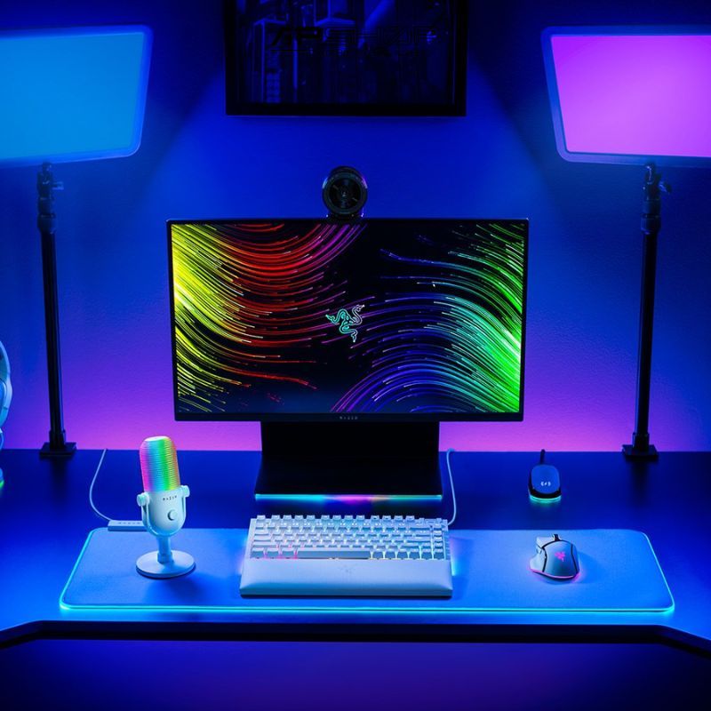 Micro Cho Streamer Hiệu Razer Seiren V3 Chroma White  Chính hãng