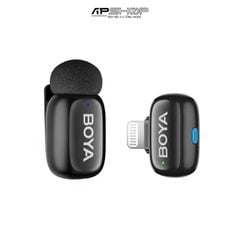Micro không dây Boya mini-12 Black | Kết nối Lightning/ USB C