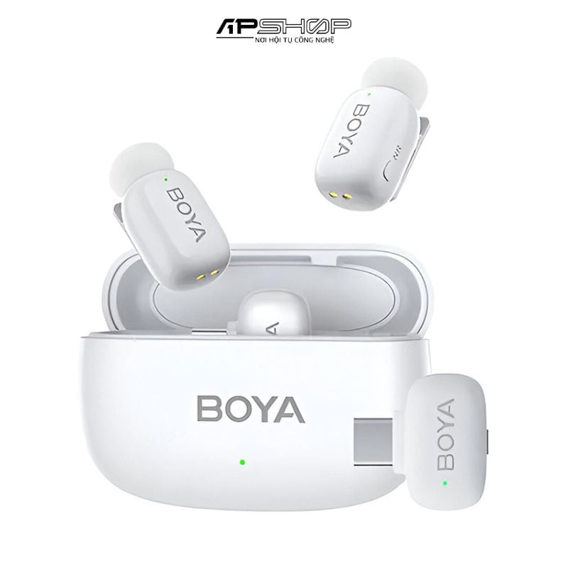 Micro không dây Boya mini-13 White  Kết nối Lightning & USB C