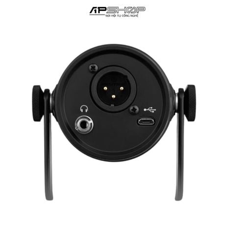 Bộ micro thu âm chuyên podcast cổng USB Shure MV7 và đế treo màu đen