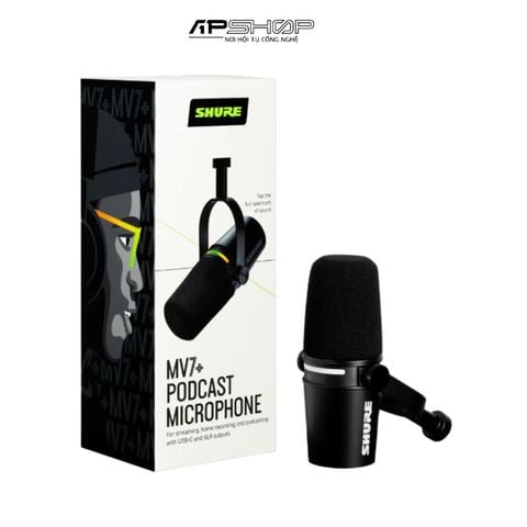 Micro thu âm chuyên podcast cổng USB/XLR Shure MV7+