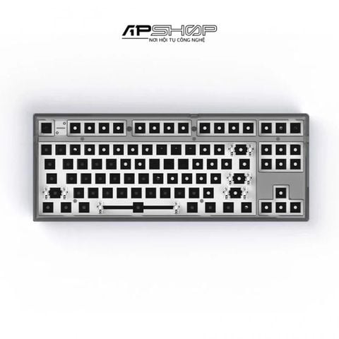 Kit Bàn Phím FL Esports K210 MK870 Moon Rock Grey RGB Hotswap 3 Mode Bluetooth + Wireless | Chính hãng