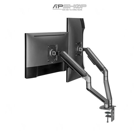 Giá treo màn hình Human Motion T6 Pro Dual 2 màn 17-32" Vesa 75-100mm tối đa 9kg | Chính hãng